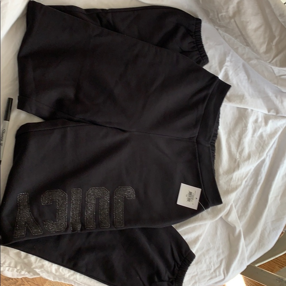 Juicy couture glitter logo fleece pant